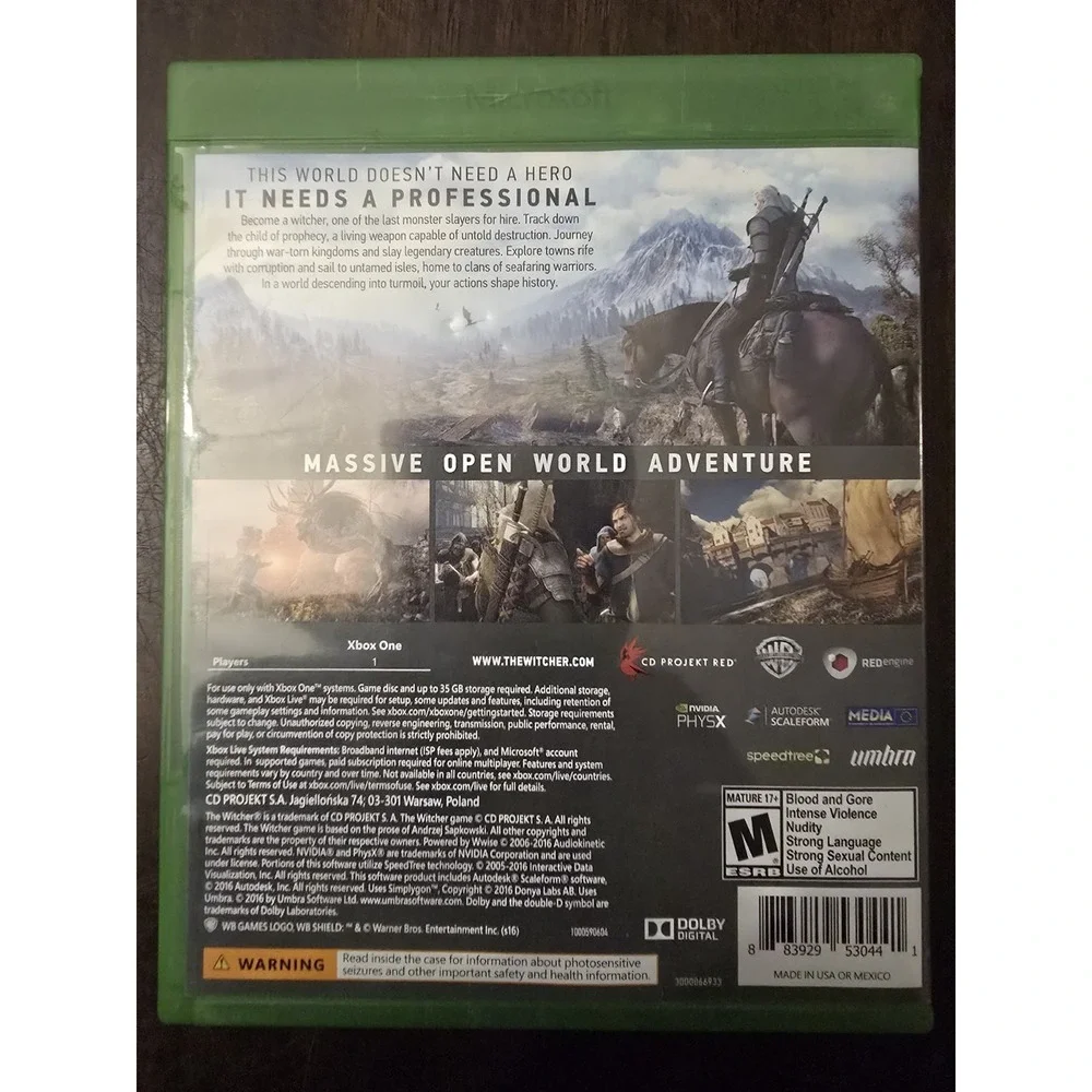 The Witcher 3: Wild Hunt  Microsoft‎ Xbox One